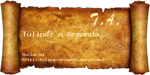 Tulipán Armanda névjegykártya